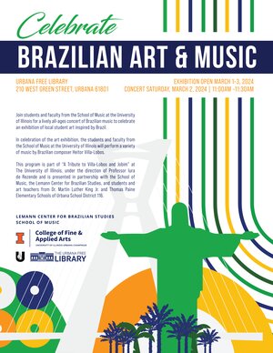 Celebrate Brazilian Art and Music Event Flyer